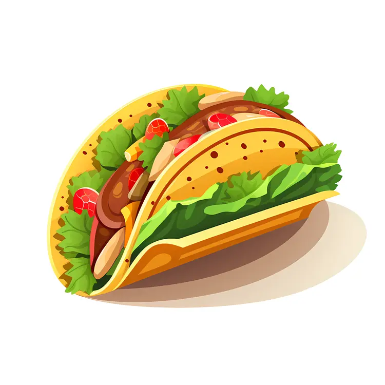 Delicious Taco with Fresh Vegetables