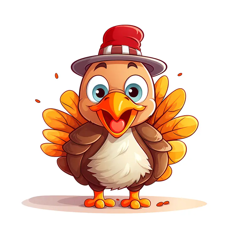 Turkey with Red Hat