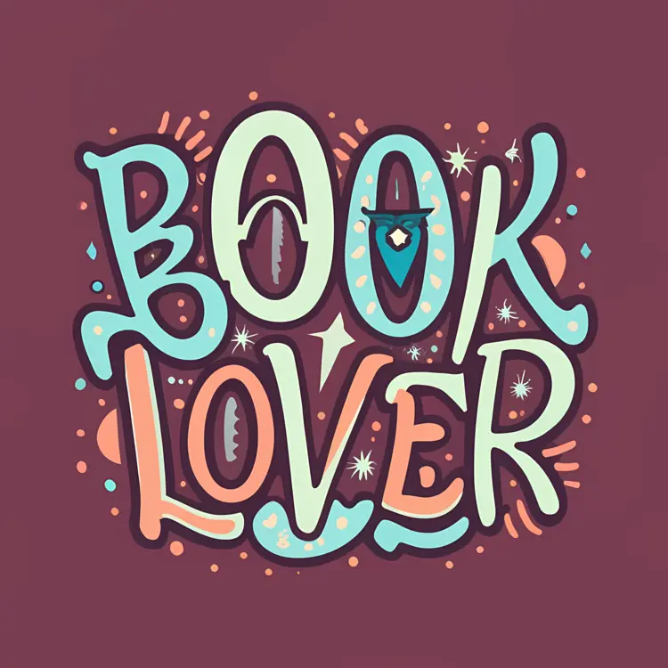 Vibrant Book Lover Phrase