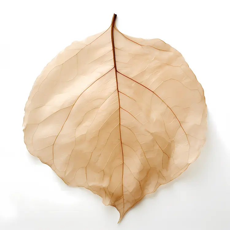 Brown Dried Leaf with Veins