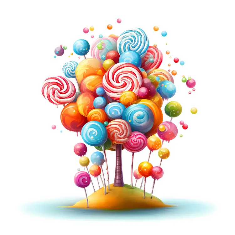 Colorful Lollipop Tree