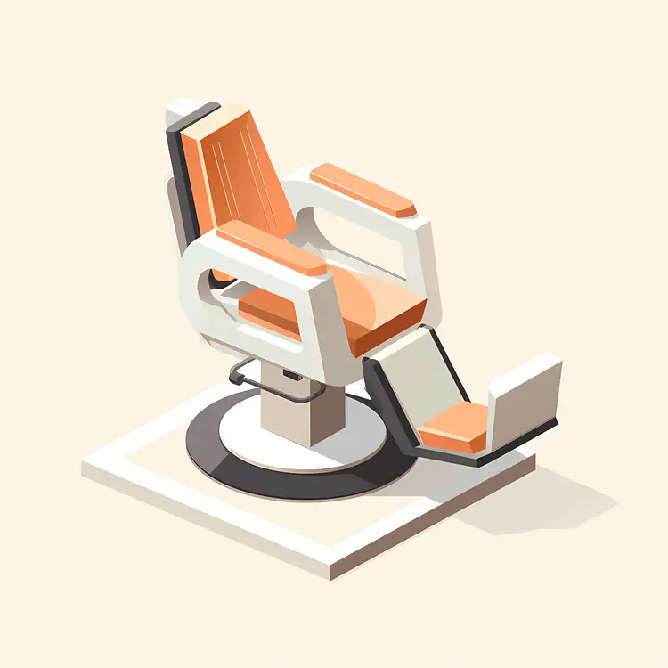 Orange and White Salon Chair for Modern Beauty Salons