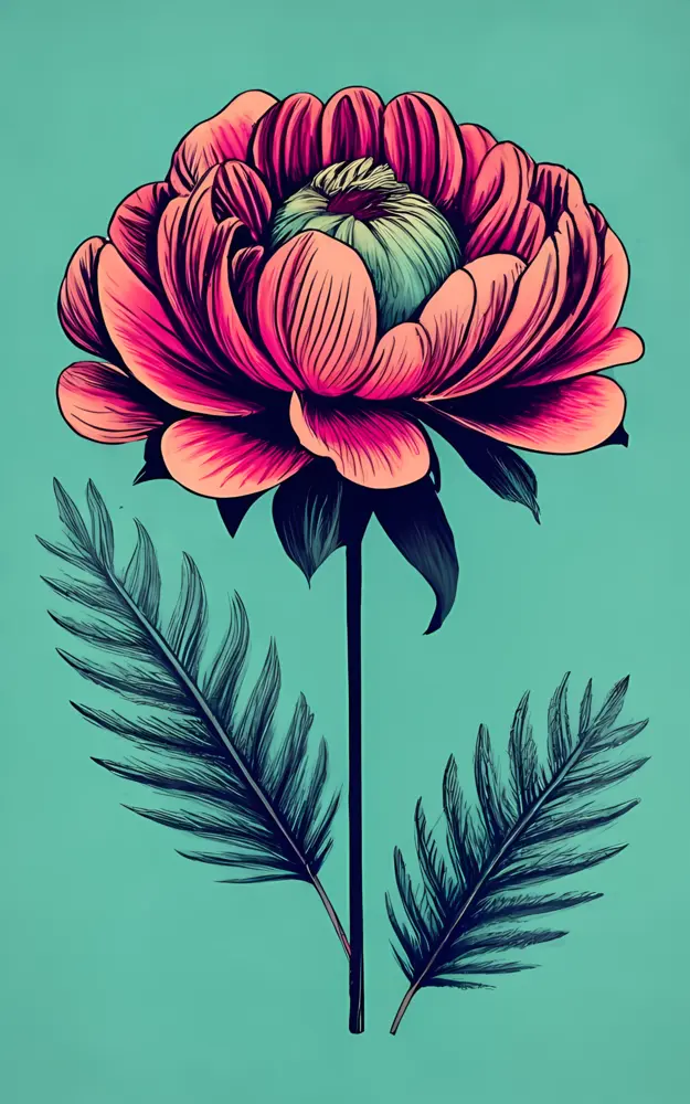 Beautiful Pink Flower Illustration