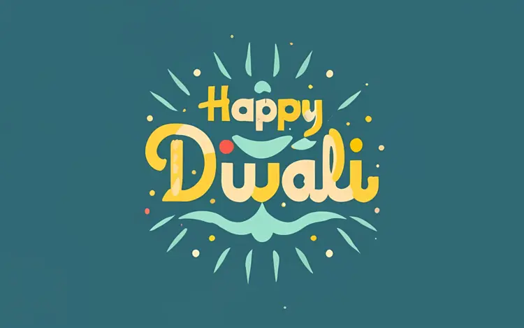 Happy Diwali with Minimalist Diya and Light Design