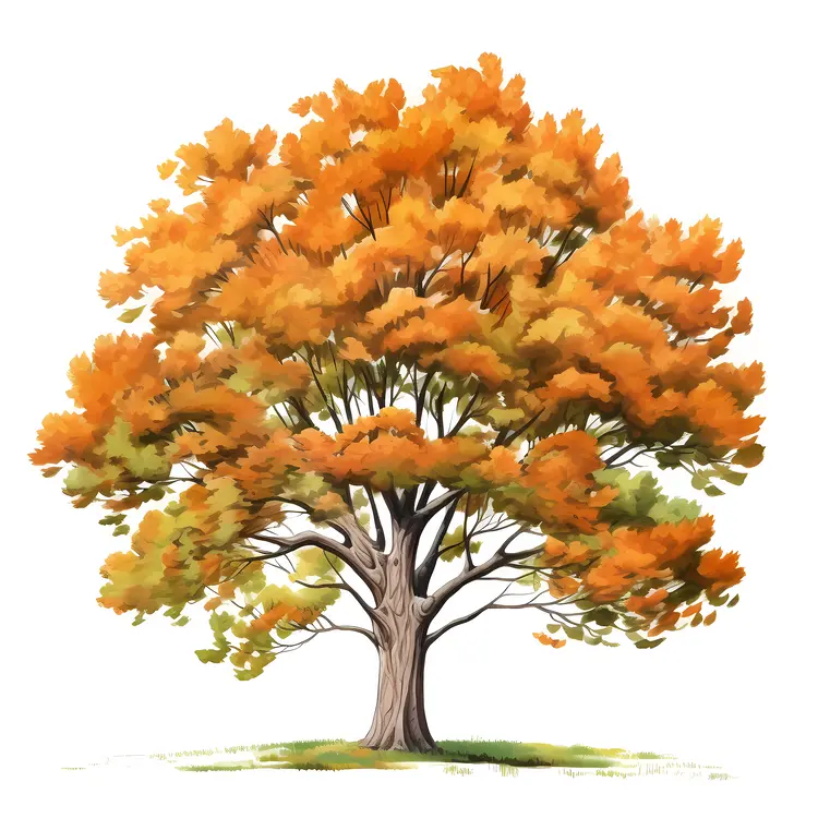 Orange Autumn Tree