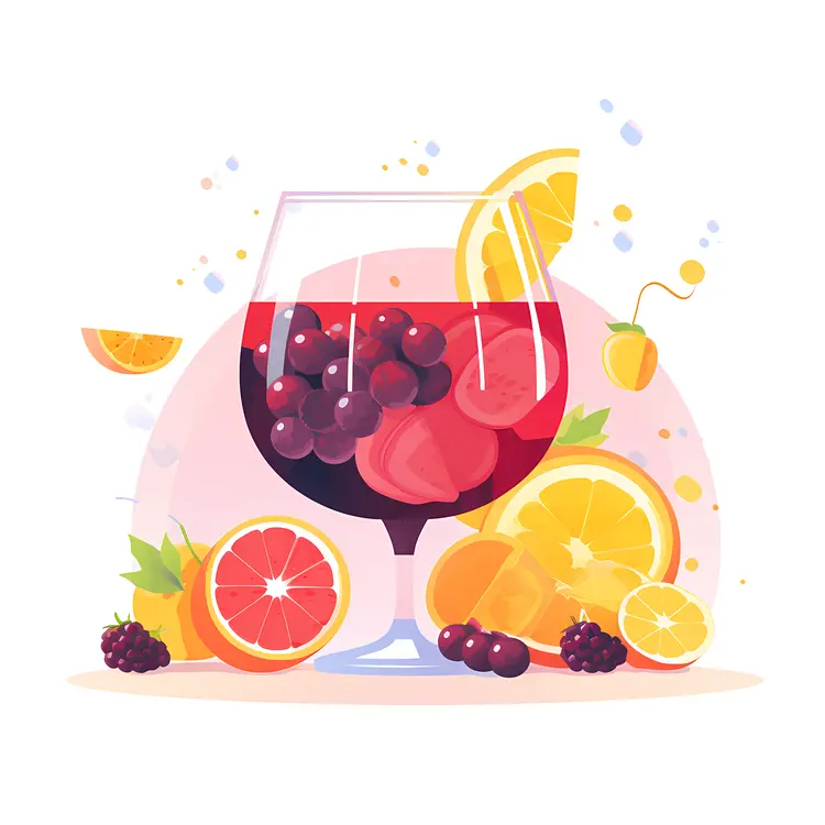 Glass of Fruit Punch with Citrus Fruits