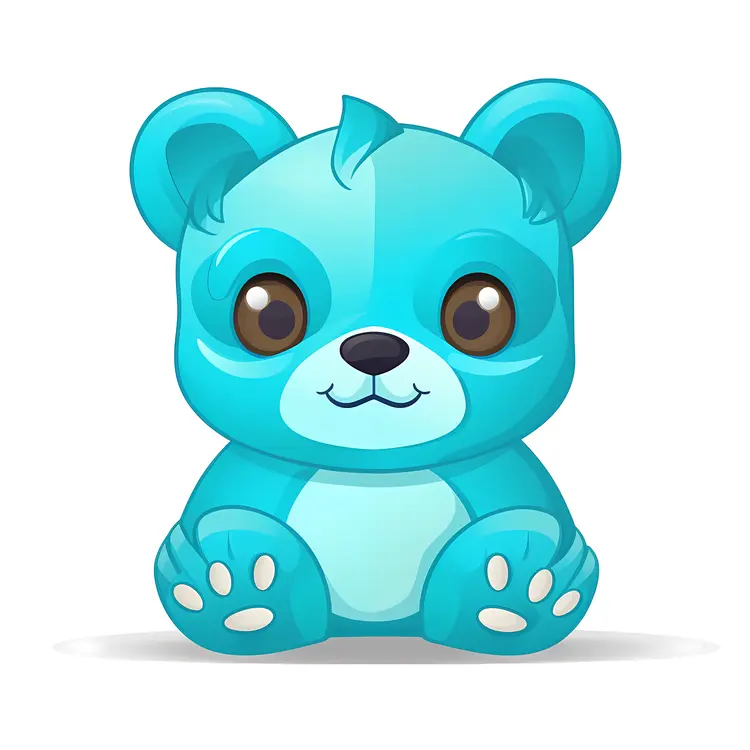 Blue Teddy Bear Illustration
