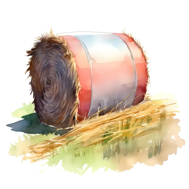 Hay Bale in a Field