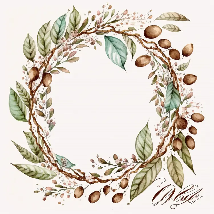 Beautiful Autumn Wreath Illustration