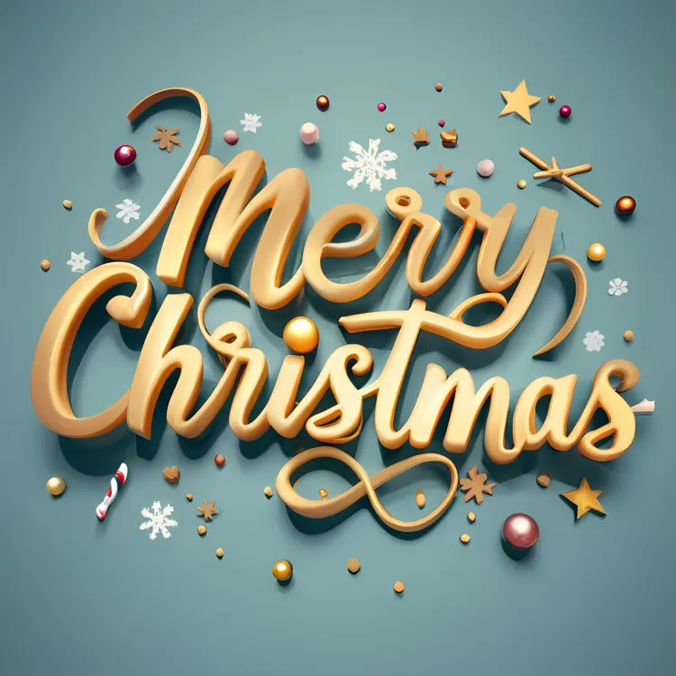 Merry Christmas with festive decorations