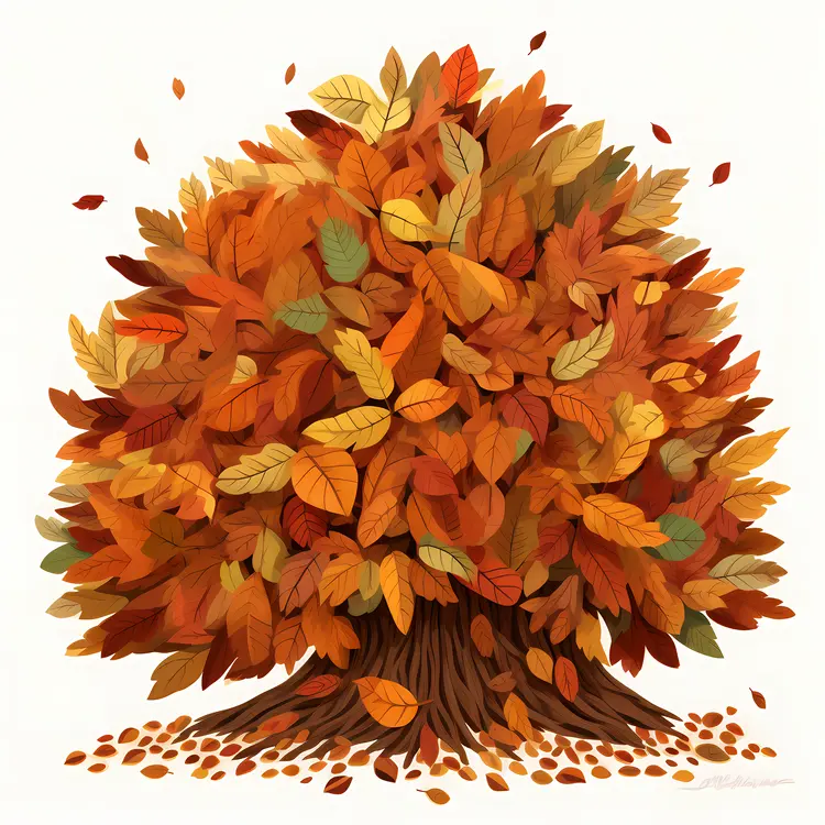 Colorful Autumn Leaves on a Tree