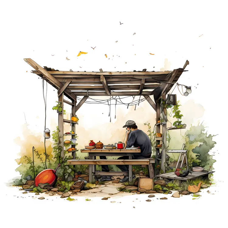 Wooden Pergola in Garden
