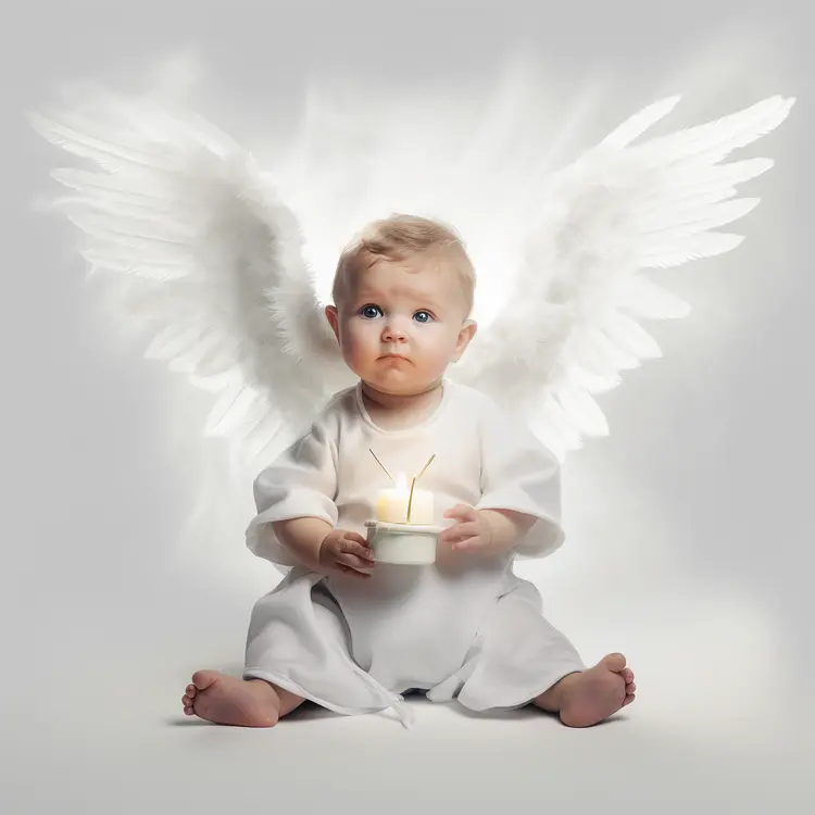 Cute Angel Baby with Wings