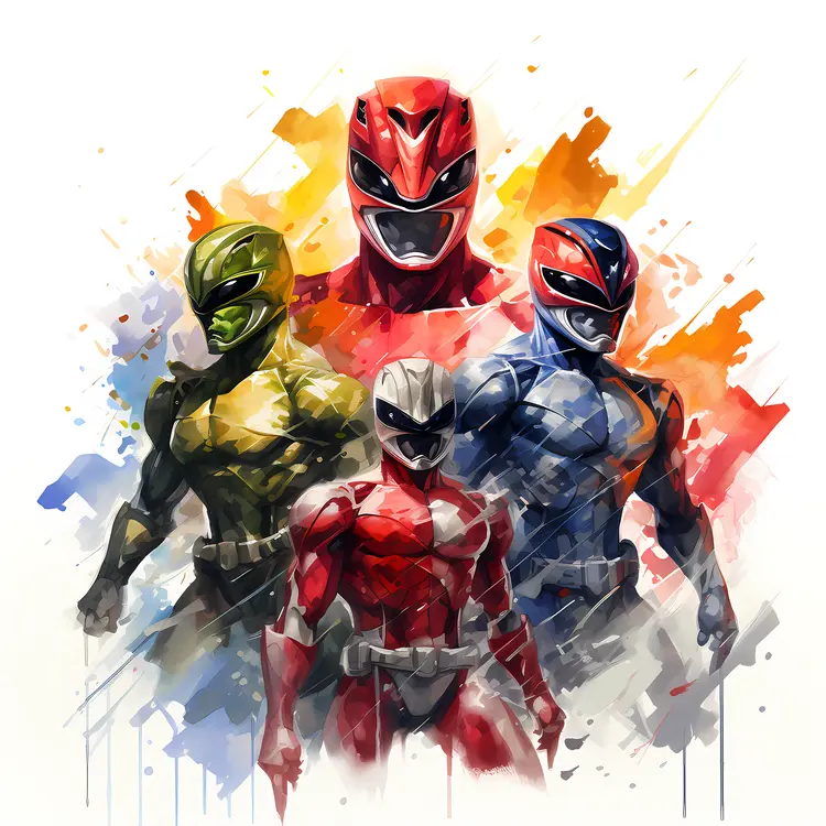 Power Rangers Team in Action
