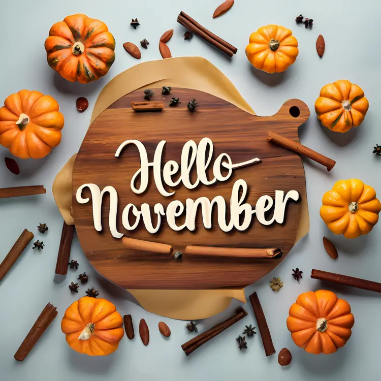 Hello November with Pumpkins and Cinnamon