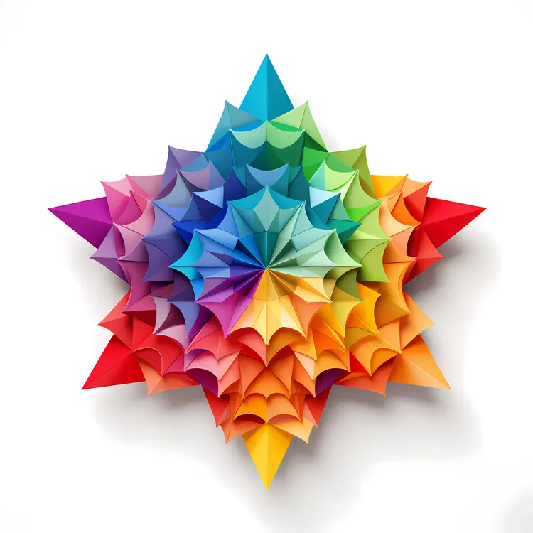 3D Colorful Star Abstract Art