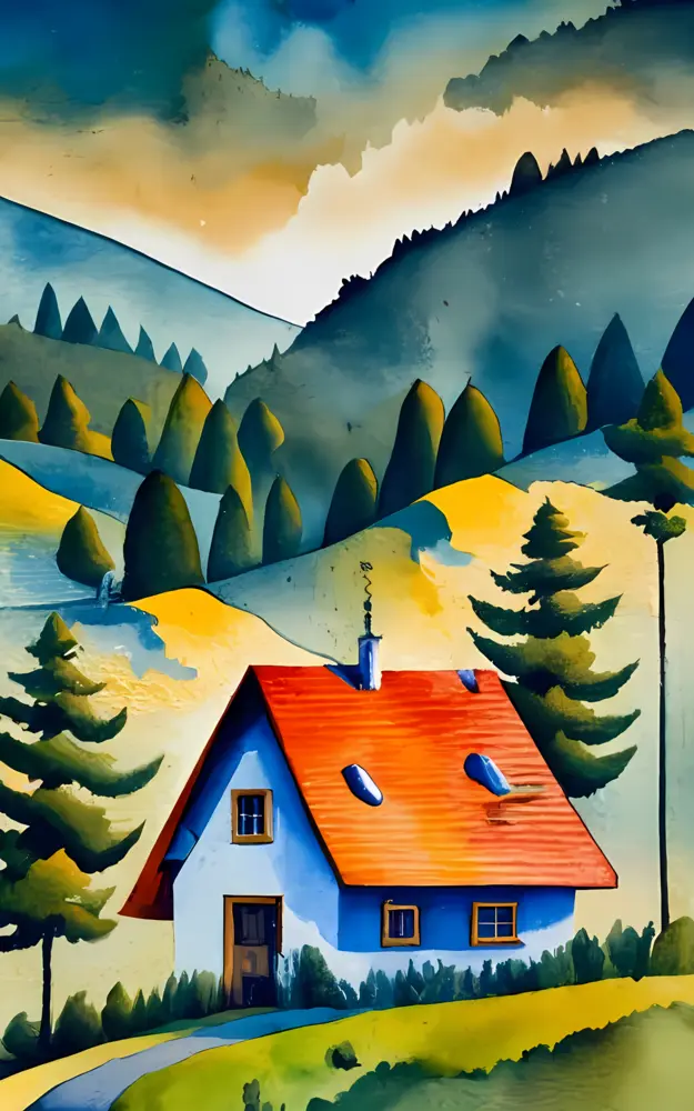 Cozy House in Tranquil Landscape