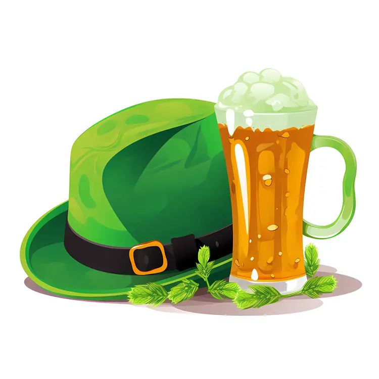 Green Hat and Beer for St. Patrick's Day Celebration