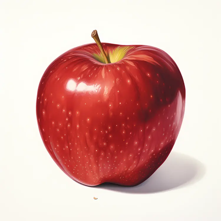 Fresh Red Apple Illustration