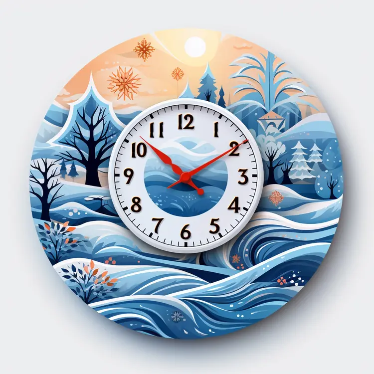 Winter Landscape Clock
