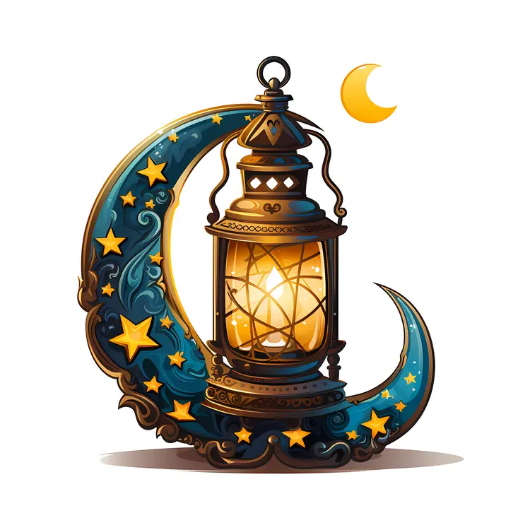 Lantern with Crescent Moon