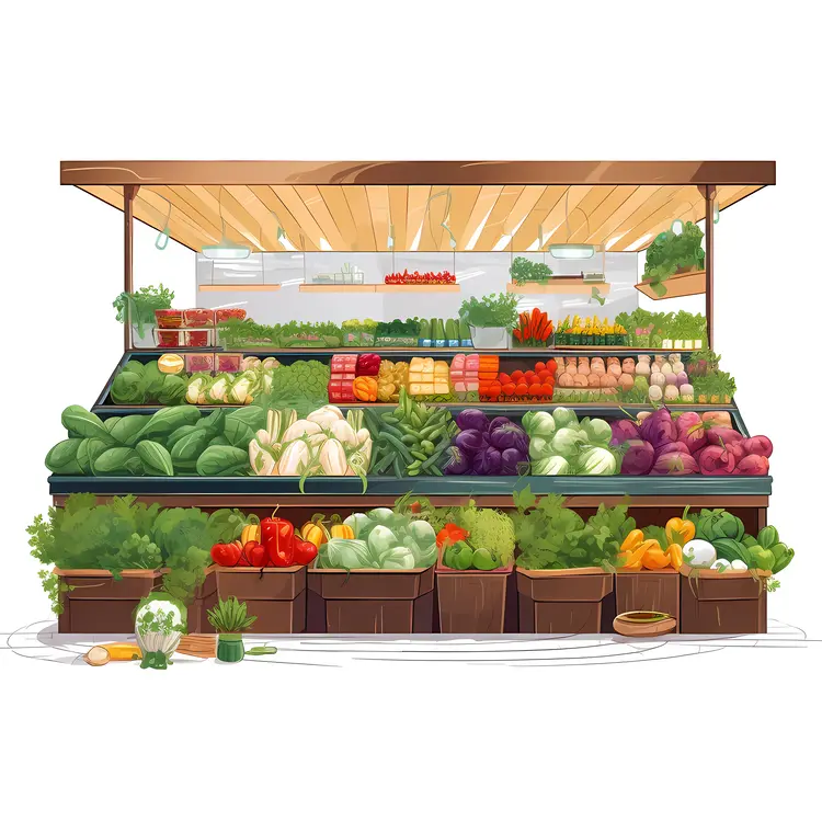 Fresh Vegetable Stand at the Market