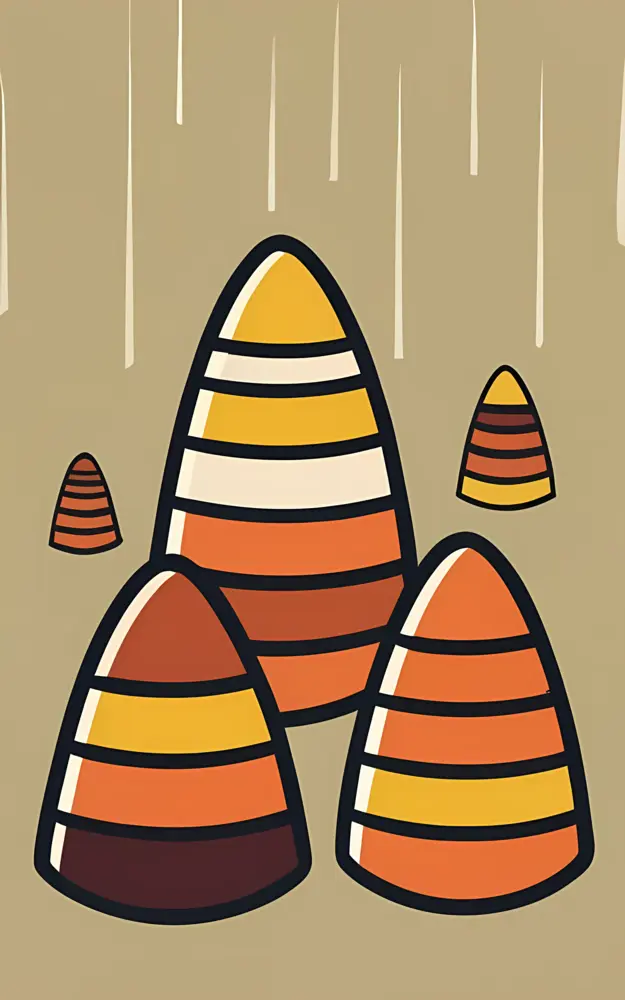 Colorful Candy Corn for Halloween