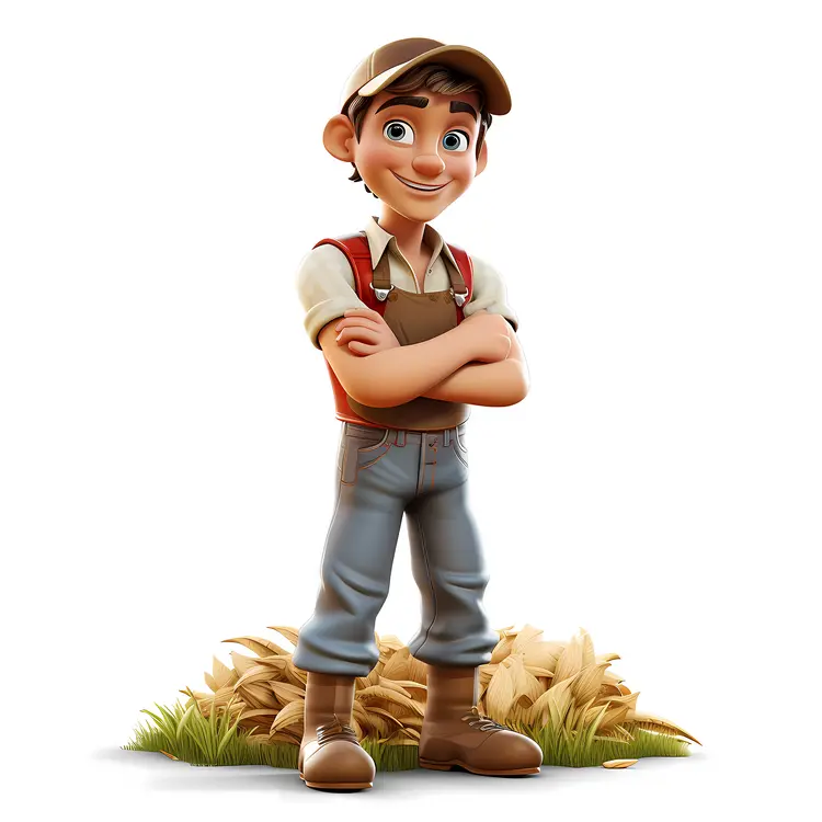 Farmer Standing with Crossed Arms