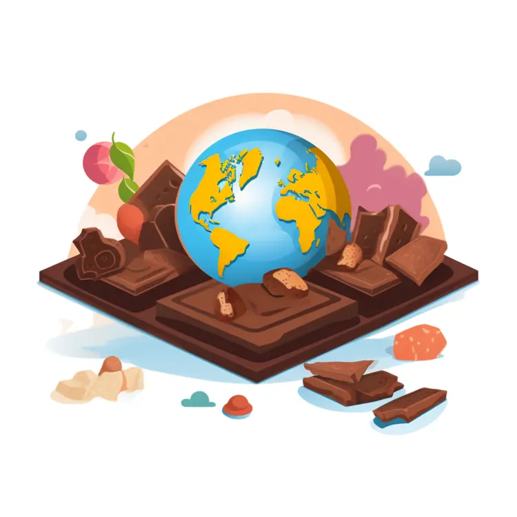 Chocolate with Globe and Pieces