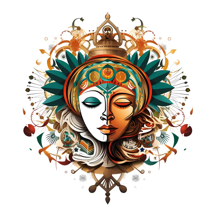 Colorful Abstract Face Art
