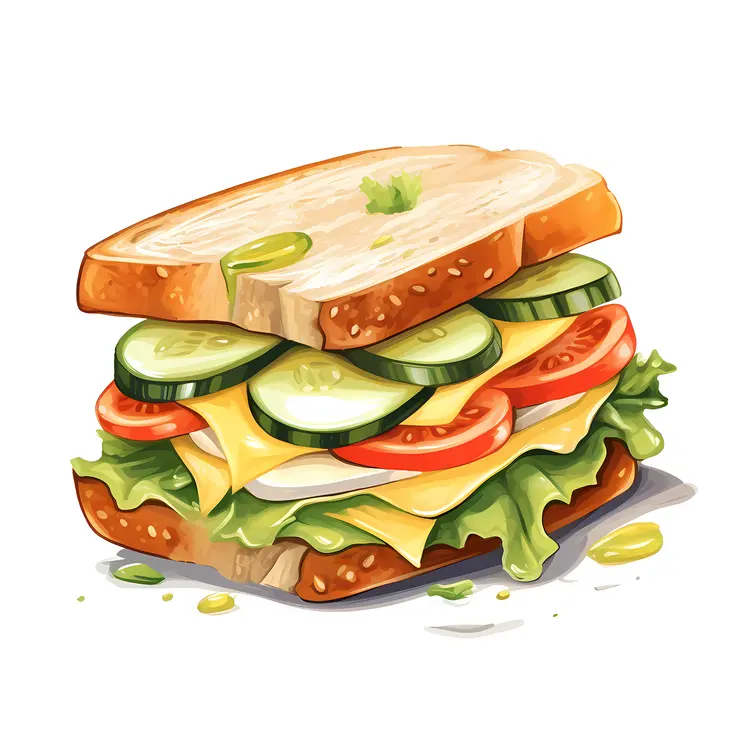 Fresh vegetable sandwich
