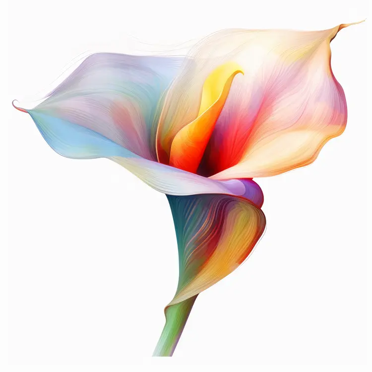 Colorful Calla Lily Illustration for Floral Design