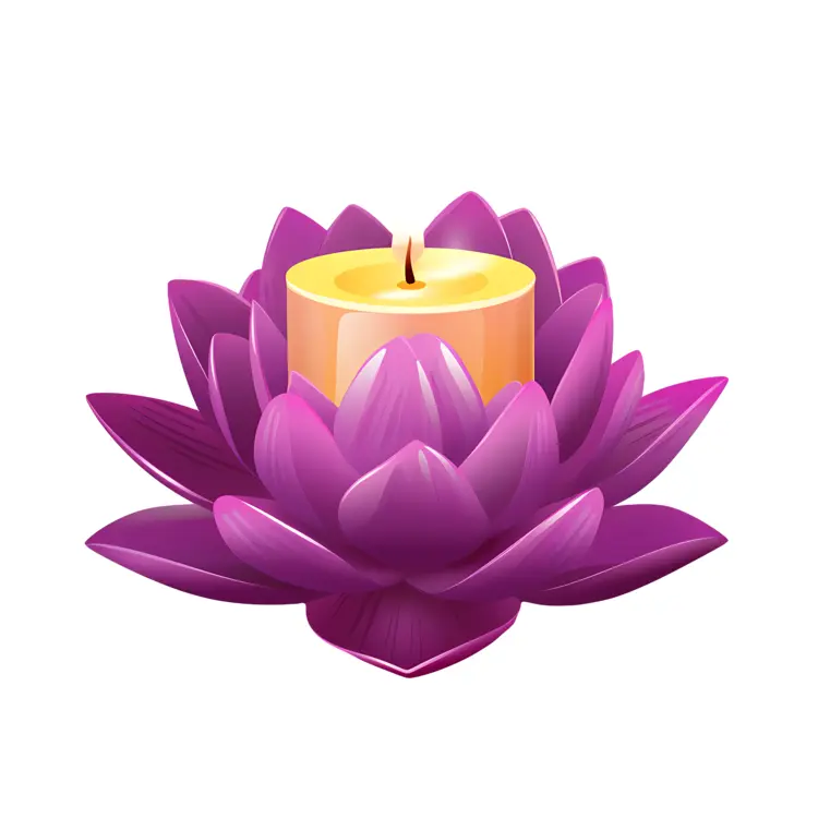 Purple Lotus Candle for Tranquility