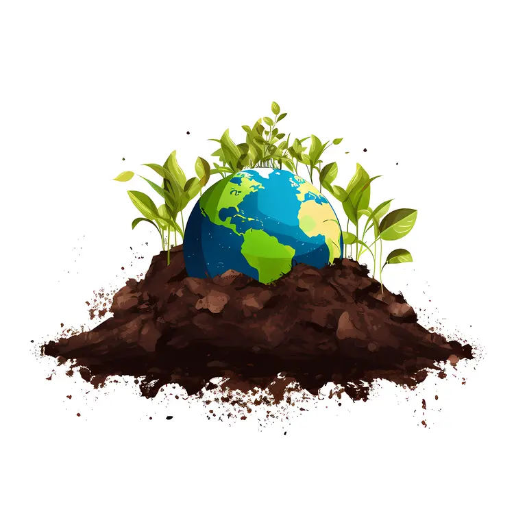 Earth Growing in Soil