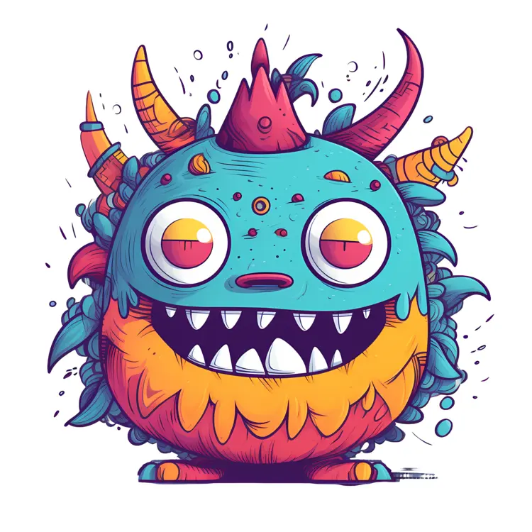 Colorful Horned Monster