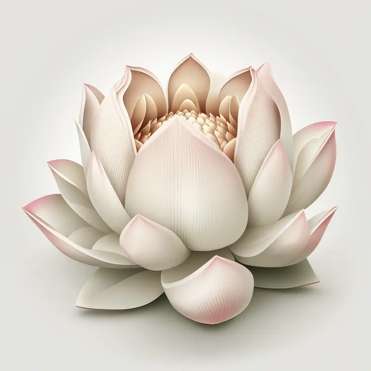 Beautiful White and Pink Lotus Flower