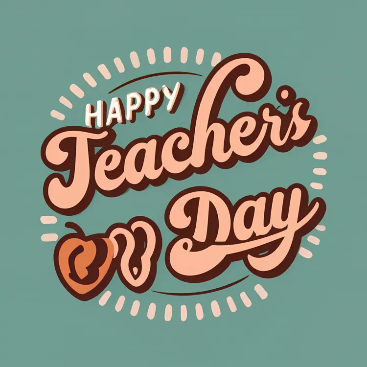 Apple and Circle for Teacher's Day
