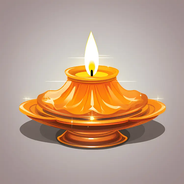 Traditional Oil Lamp for Diwali Celebration