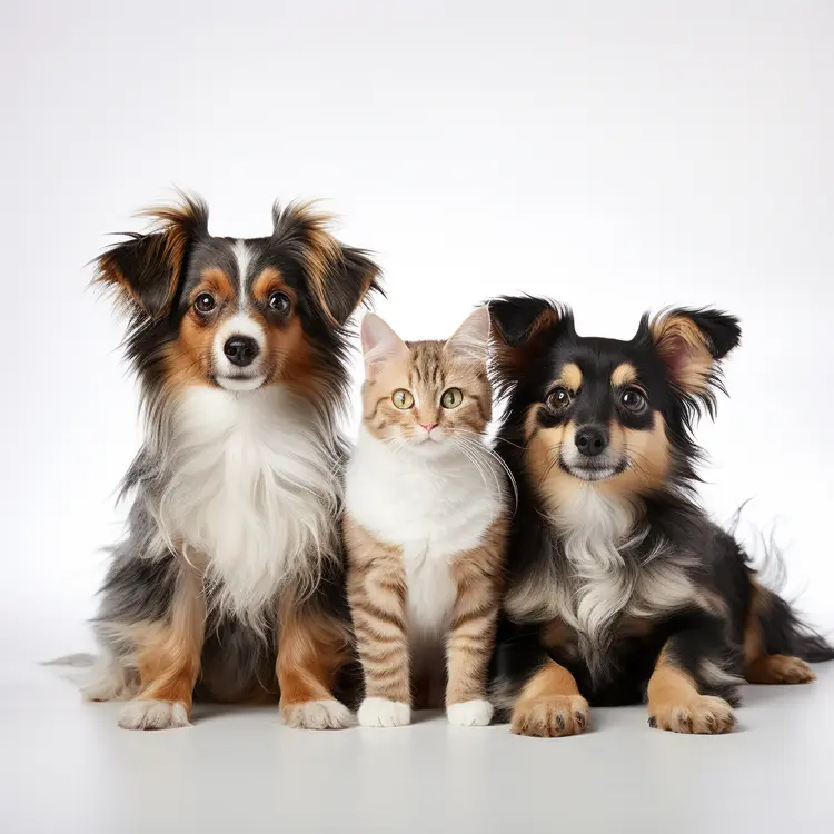 Group of Cute Pets