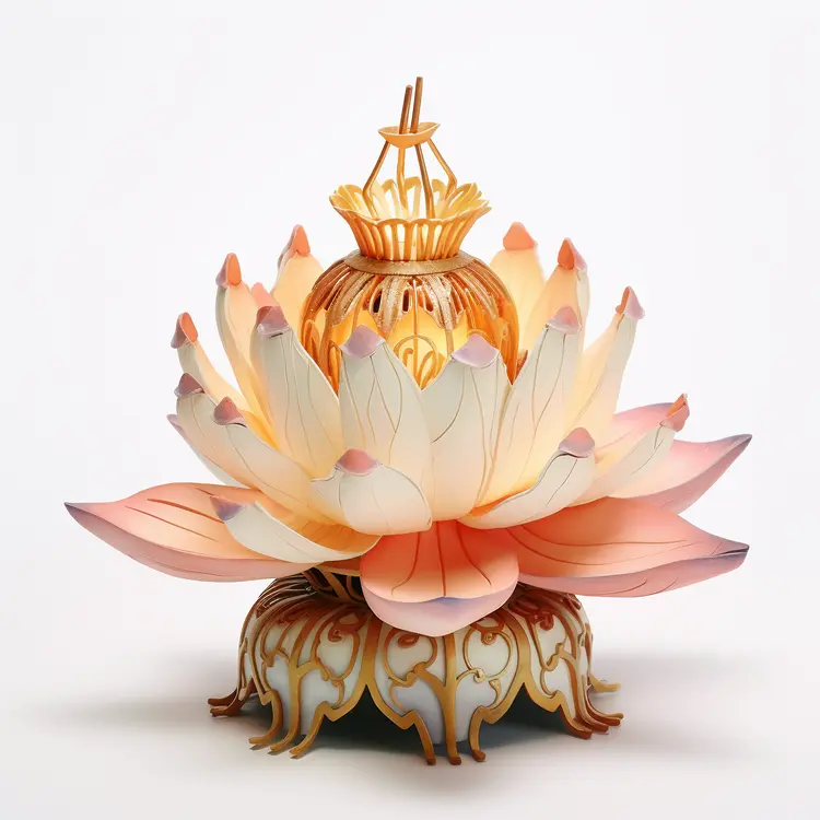 Beautiful Lotus Lantern for Lantern Festival