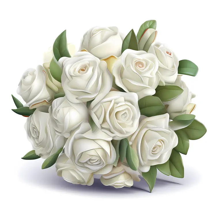 Lovely White Rose Bouquet