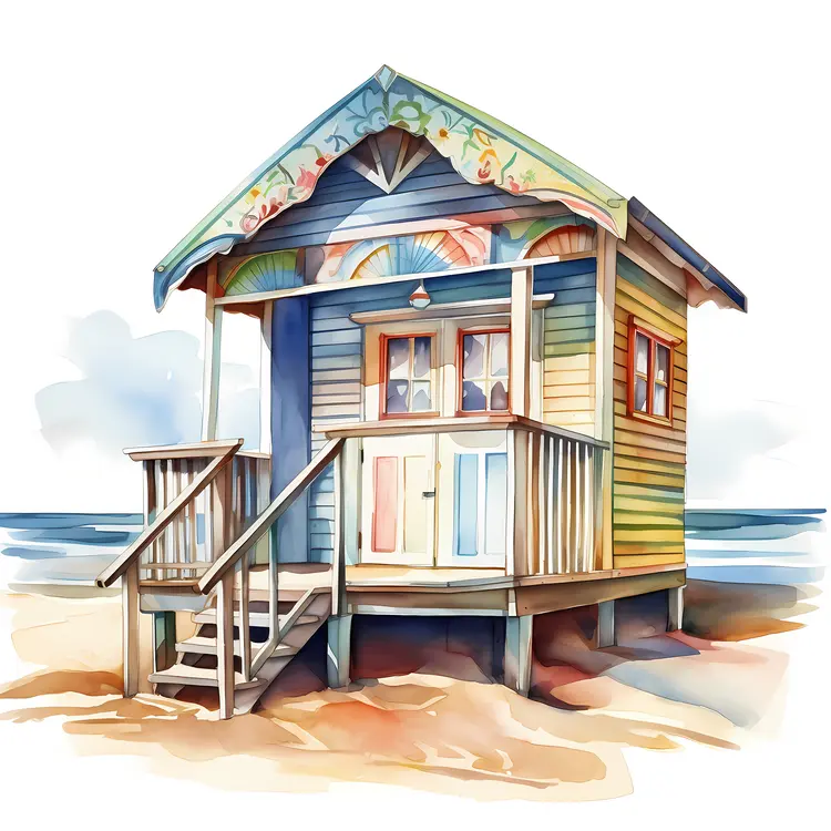 Colorful Beach House by the Seaside