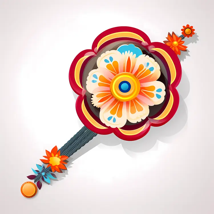 Colorful Floral Decorative Ornament