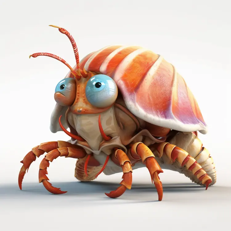 Cute Hermit Crab Illustration