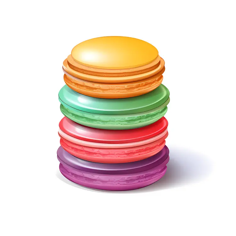 Stack of Colorful Macarons