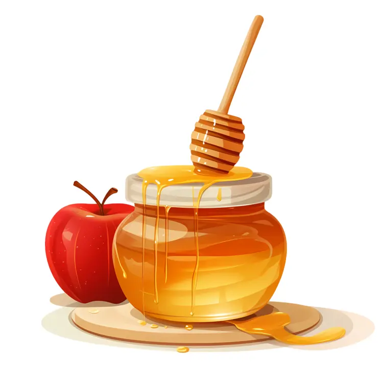 Jar of Honey with Apple