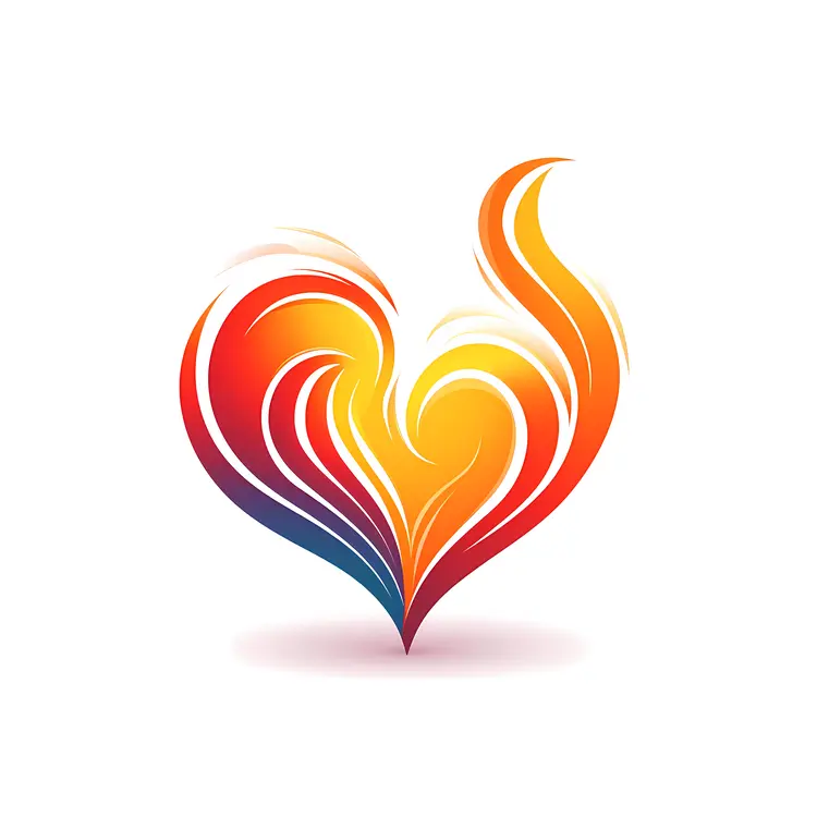 Colorful Gradient Heart Illustration