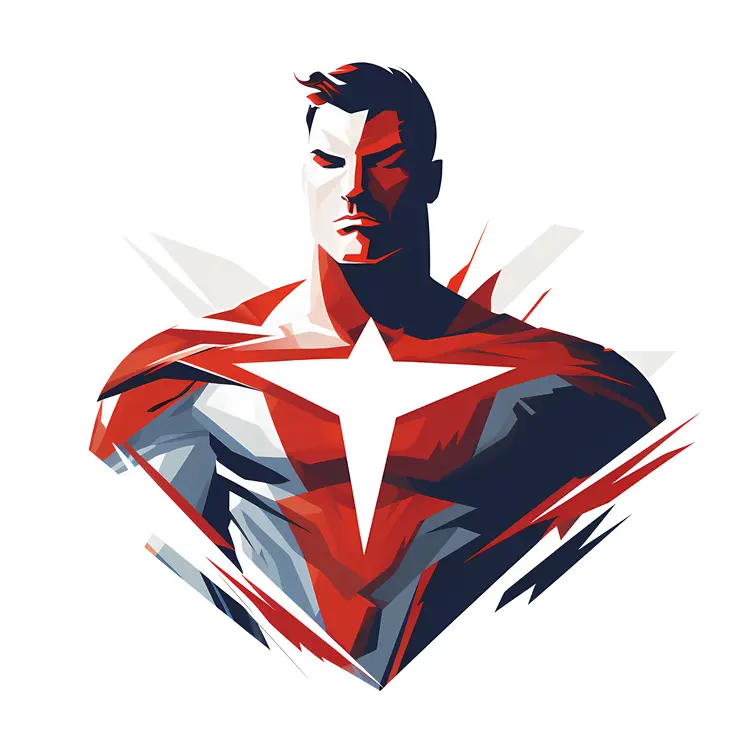 Male Superhero with Star Emblem