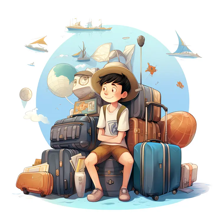 Traveler with Luggage
