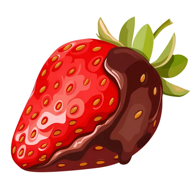 Red Strawberry with Chocolate Dip